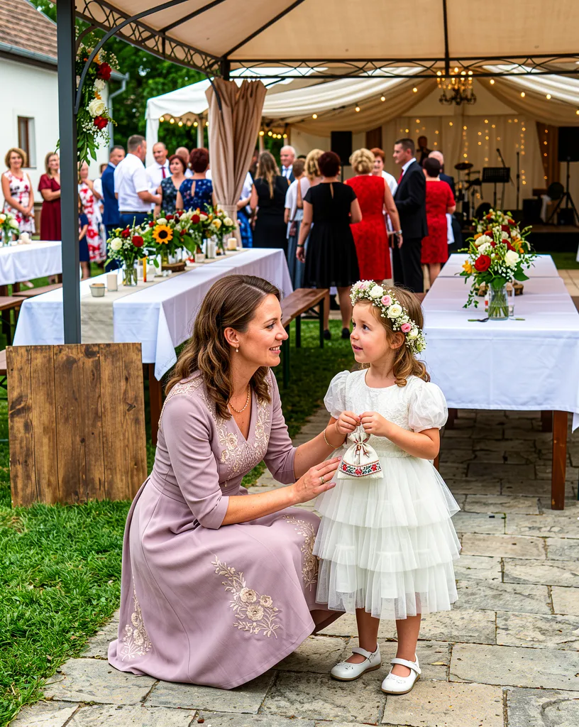 Pasierbica szepcze sekret na weselu